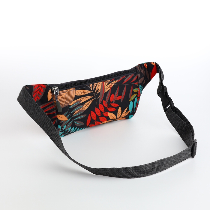 Поясная сумка на молнии, 2 наружных кармана, цвет разноцветный Поясная сумка на молнии, 2 наружных кармана, цвет разноцветный