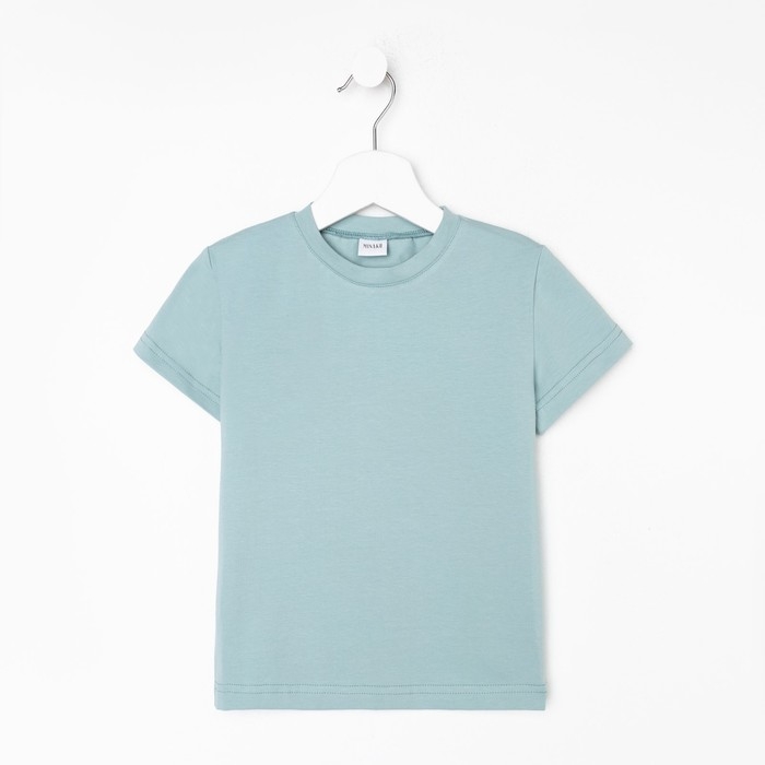 Футболка детская Basic line цвет аквамарин, рост 134