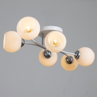 Люстра "Гелла" 6хЕ27 40Вт бело-хромовый 62х45х27 см BayerLux Люстра "Гелла" 6хЕ27 40Вт бело-хромовый 62х45х27 см BayerLux