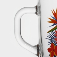 Кружка стеклянная &laquo;Тропические птицы&raquo;, 200 мл, рисунок МИКС