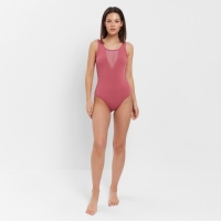 Купальник женский слитный в рубчик MINAKU однотонный цвет розовый, размер 42 Купальник женский слитный в рубчик MINAKU однотонный цвет розовый, размер 42