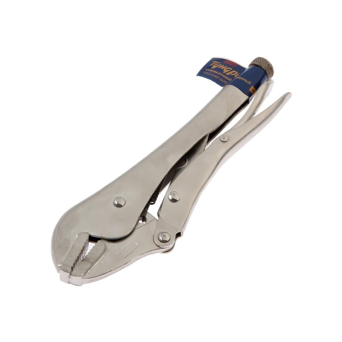 Зажим ручной ТУНДРА, усиленный, плоский захват, с фиксатором, 250 мм