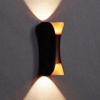 Светильник фасадный &laquo;Элегант&raquo;, FSD-090, 6 Вт, 3000К, IP65, 220 В, металл, черно-золотистый   1008543