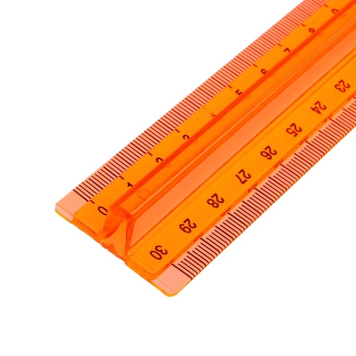 Линейка с держателем 30 см, ErichKrause Neon, пластик, в коробке-дисплее, МИКС