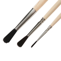 Набор кистей Белка 3 штуки, Calligrata №1 (круглые №: 1, 3, 5), деревянная ручка