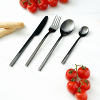 Столовые приборы из нержавеющей стали Magistro &laquo;Оску стандарт&raquo;, 4 предмета, цвет чёрный