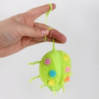 Мяч детский резиновый ёжка световой &laquo;Божья коровка&raquo;, цвета МИКС , в шоубоксе