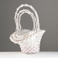 Набор корзин из 3 шт, 45x35x17/27/57 см, 37x28x20/26/52 см, 33x24x17/23/44 см, ива Набор корзин из 3 шт, 45x35x17/27/57 см, 37x28x20/26/52 см, 33x24x17/23/44 см, ива