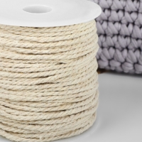 Шпагат для плетения, хлопок, d = 4 мм, 30 &plusmn; 1 м, цвет белый