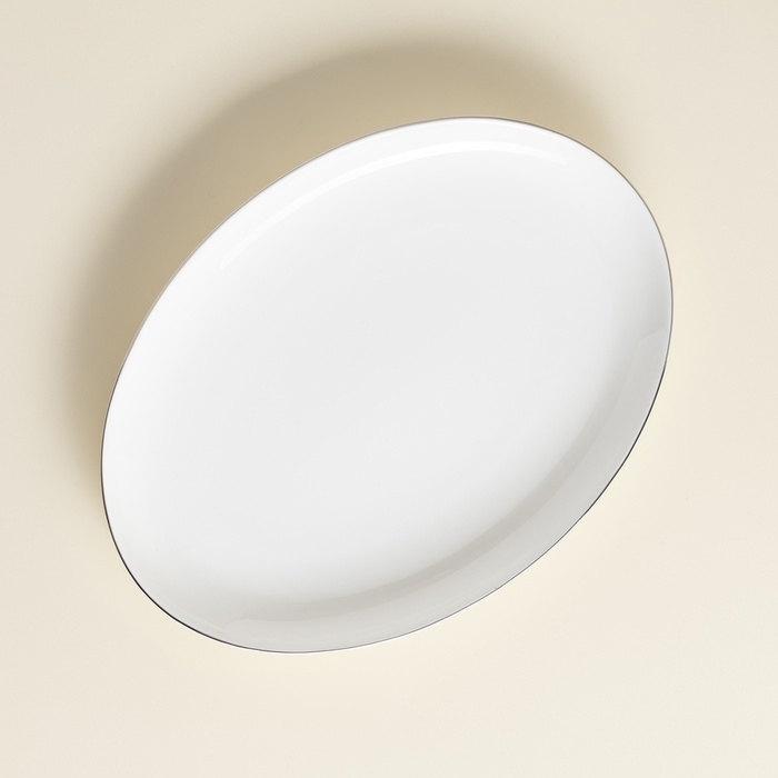 Тарелка для подачи SL Home &laquo;Каскарон&raquo;, 25,4&times;18,5&times;2,5 см, овальная, костяной фарфор, белая