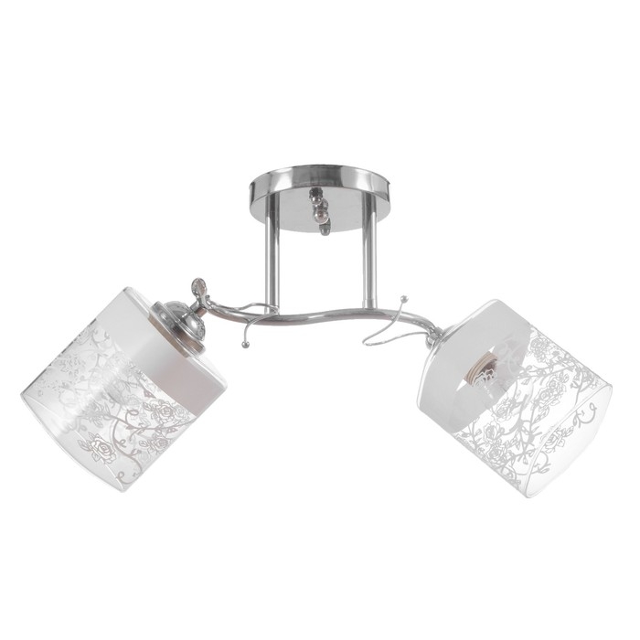 Люстра потолочная Люстра потолочная "Люкс" 2х40Вт Е27 Цвет: Серебро