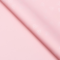 Пленка для цветов 57 см x 10м, розовый, 65 микрон