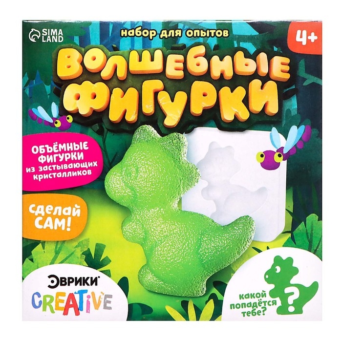 Набор для опытов «Волшебные фигурки из кристалликов», динозавры Набор для опытов «Волшебные фигурки из кристалликов», динозавры