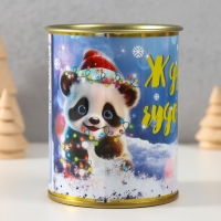 Носки в банке "Жду чудо" (внутри носки женские,цвет белый) Носки в банке "Жду чудо" (внутри носки женские,цвет белый)