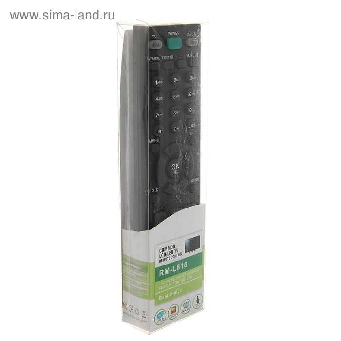 Пульт ДУ Huayu RM-L810, для ТВ LG, универсальный, черный Пульт ДУ Huayu RM-L810, для ТВ LG, универсальный, черный