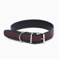 Ошейник двухслойный 66 х 3,5 см,ОШ 50-60, коричнево-чёрный Ошейник двухслойный 66 х 3,5 см,ОШ 50-60, коричнево-чёрный