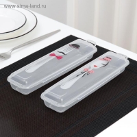 Футляр для столовых приборов Доляна, 24&times;7,5&times;3,8 см, рисунок МИКС