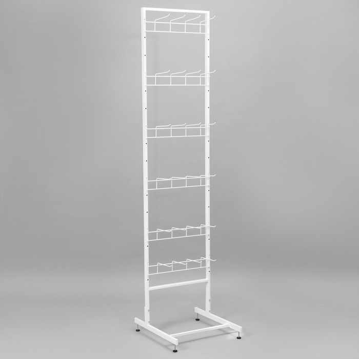 Стойка прикассовая основа 44 см, с 4-штыревой гребенкой, цвет белый