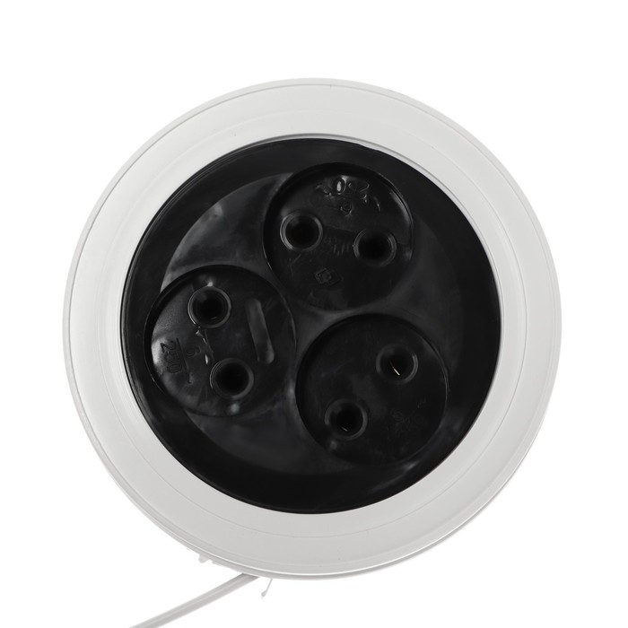 Удлинитель-рулетка Luazon Lighting ECO, 3 розетки, 2.7 м, 6 А,1300Вт,ШВВП 2х0.75 мм2,без з/к