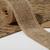 Лента из джута, 50 мм, 4,5 ± 0,5 м, цвет бежевый Лента из джута, 50 мм, 4,5 ± 0,5 м, цвет бежевый