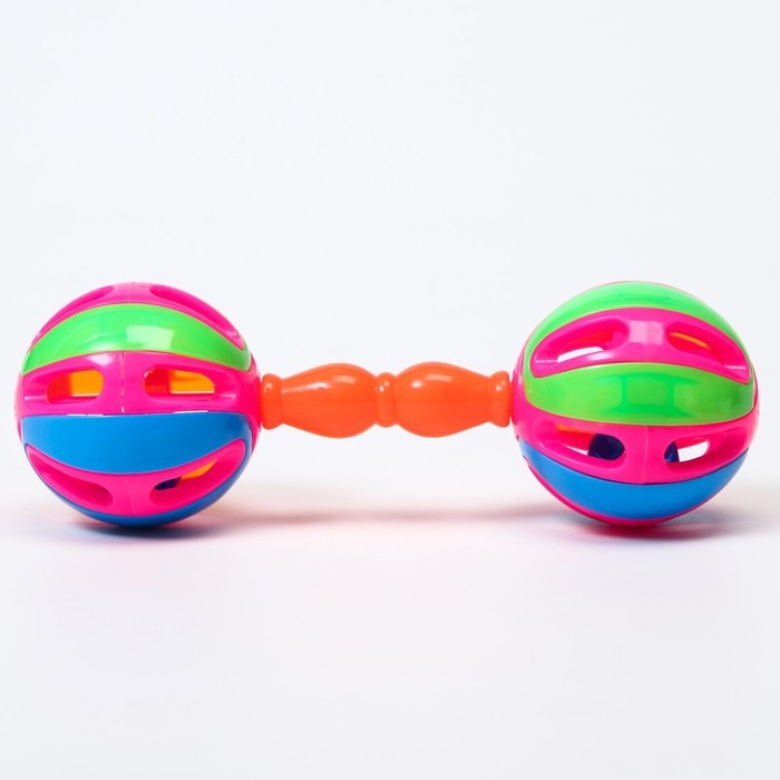 Погремушка &laquo;Яркий маракас: гантелька&raquo;, цвет МИКС, Крошка Я