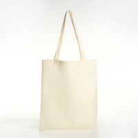 Шопер без застёжки, из текстиля, цвет молочный