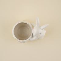 Конфетница керамическая SL Home &laquo;Лесные кролики&raquo;, 17,5&times;13&times;16,8 см, цвет белый