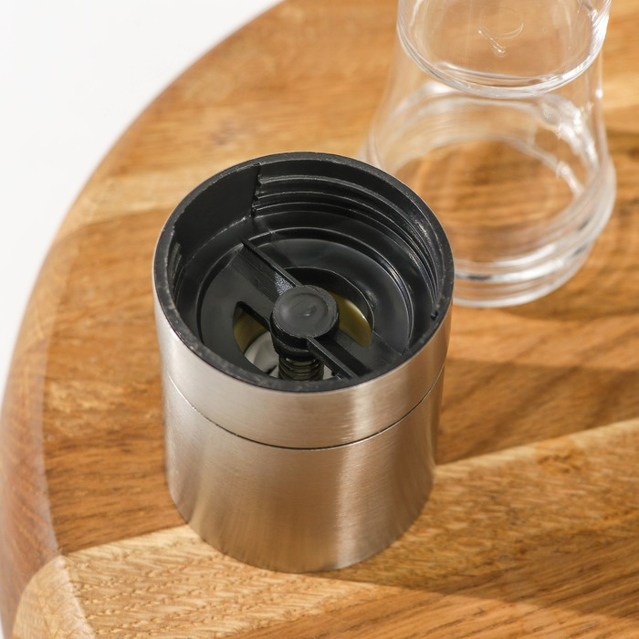 Мельница для специй Magistro &laquo;Лоста&raquo;, 17,5&times;5,3 см, двусторонняя, керамический механизм, цвет серебряный