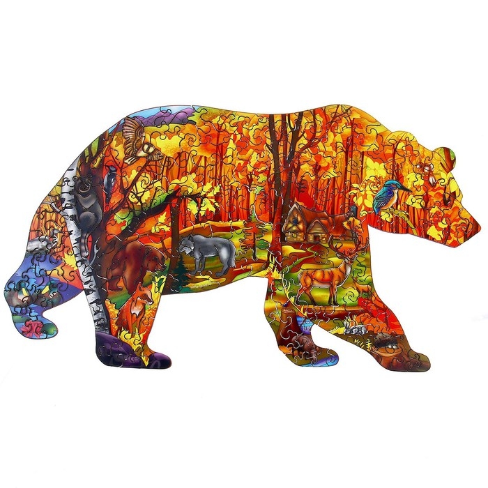 Пазл деревянный фигурный «Сказочный лес», 143 элементов Пазл деревянный фигурный «Сказочный лес», 143 элементов