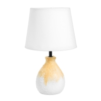 Настольная лампа "Заряна" Е14 40Вт белый оранжевый 30х30х33см RISALUX Настольная лампа "Заряна" Е14 40Вт белый оранжевый 30х30х33см RISALUX