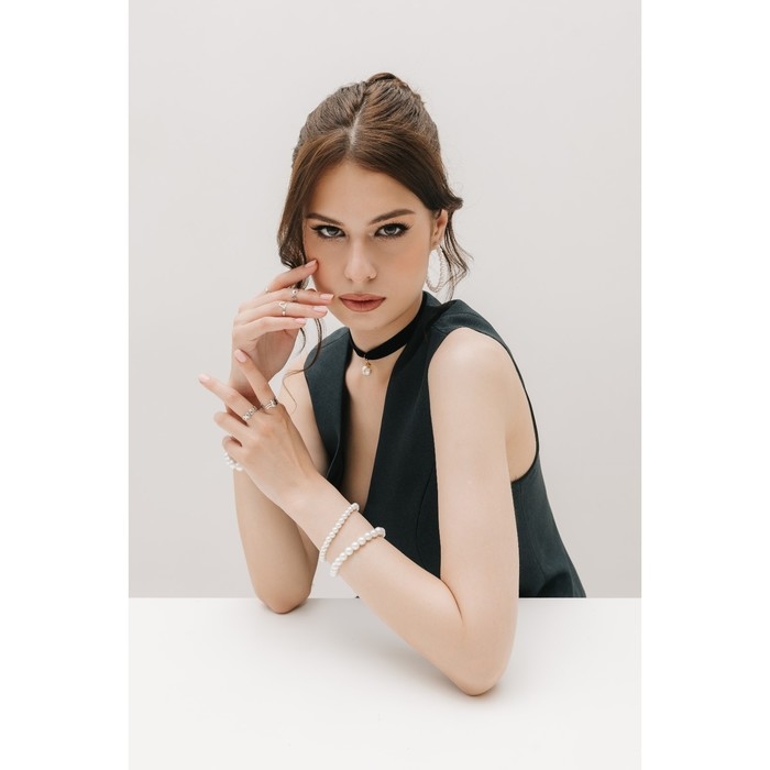 Чокер &laquo;Шарик&raquo;, жемчужина, цвет чёрный, L=30 см