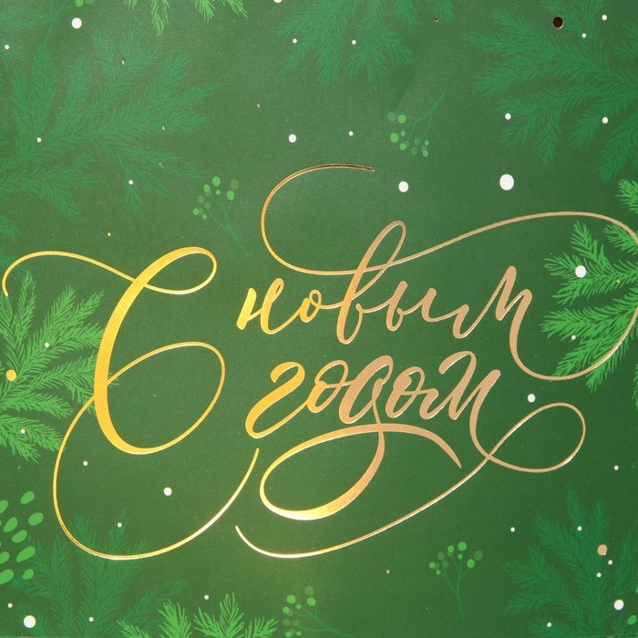 Пакет подарочный новогодний ламинированный &laquo;Яшма&raquo;, 21 х 30 х 15 см, Новый год