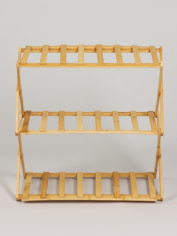 Подставка для цветов Greengo, 3 полки, 50 &times; 25 &times; 46 см, напольная, бамбук