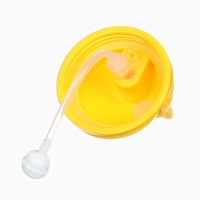 Поильник детский M&B &laquo;Котик&raquo; с трубочкой, от 9 мес., 280 мл., цвет молочно-желтый