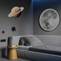 Часы настенные "Saturn", планета Сатурн, интерьерные, плавный ход, d-45 см