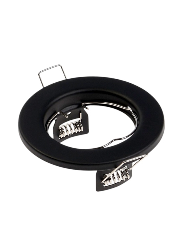 Светильник встраиваемый под лампу MR16, круг, металл, черный