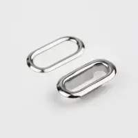 Застёжка для кепки, с люверсом, 2&times;2 см, цвет серебряный