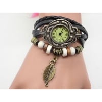 Часы наручные женские кварцевые "Элиос", дискретный ход, ремешок 19.5 см, d-1.5 см, черные