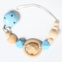 Держатель для соски - пустышки &laquo;Сердечко&raquo;, деревянный, цвет голубой