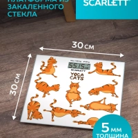 Весы напольные электронные SC-BS33E077, йога коты