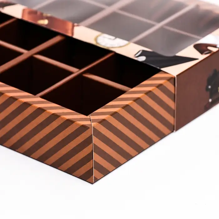 Коробка под 16 конфет &laquo;Лучшему мужчине&raquo;, 17.7&times;17.7&times;3.8 см