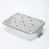 Туалет с бортом с сеткой,  45х34х15 см, серый/оливковый