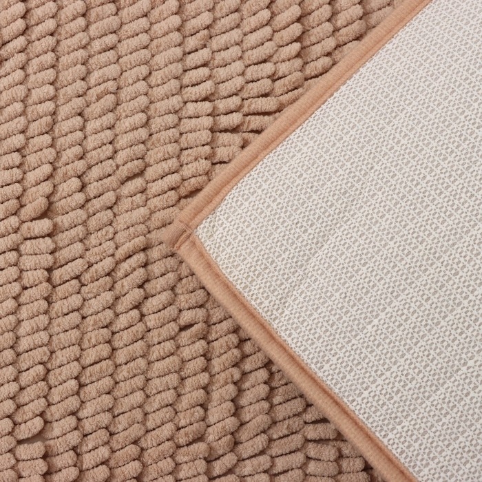 Коврик для дома Доляна &laquo;Букли длинные&raquo;, 50&times;80 см, цвет бежевый, длина букли 2 см