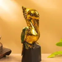 Сувенир интерьерный "Пеликан" 7х7х20 см, дерево, цв. золото