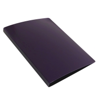 Папка с зажимом А4, 700 мкм, корешок 27 мм, Calligrata DeLuxe, внутренний карман, до 180 листов, черничный / черный