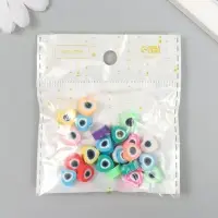 Набор бусин для рукоделия и плетения &laquo;Арт Узор. Сердечки от сглаза&raquo;, 25 шт., цветные, PVC, 0.5&times;1&times;1.1 см