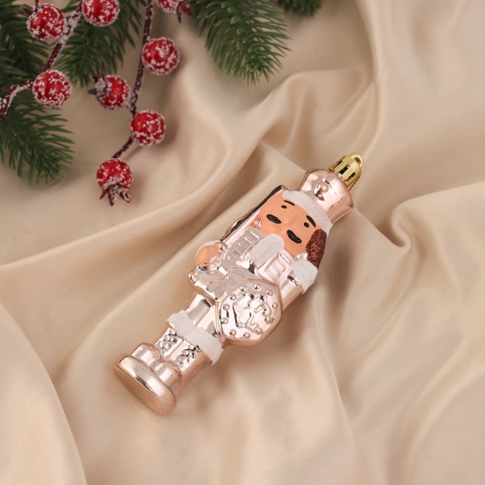 Набор ёлочных игрушек 2 шт. &laquo;Зимнее волшебство. Щелкунчик&raquo; пластик, 14х3 см, золото