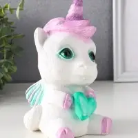 Копилка (гипс) Единорожек Рони Высота 20 см, ширина 12 см, длина 13 см, белый