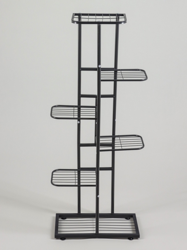 Подставка для цветов Greengo, 6 полок, 44 &times; 22 &times; 105 см, напольная, металл, тёмно-серая