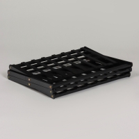 Подставка для цветов Greengo, 3 полки, 50 &times; 25 &times; 46 см, напольная, бамбук, чёрная